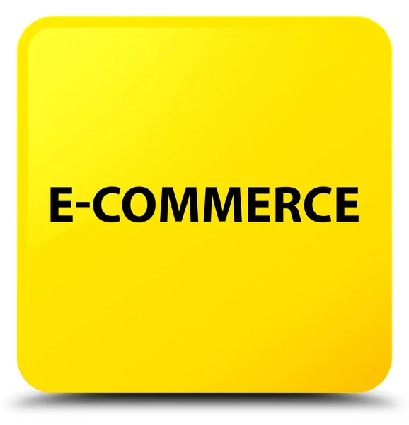 E-commerce giallo tasto quadrato — Foto Stock