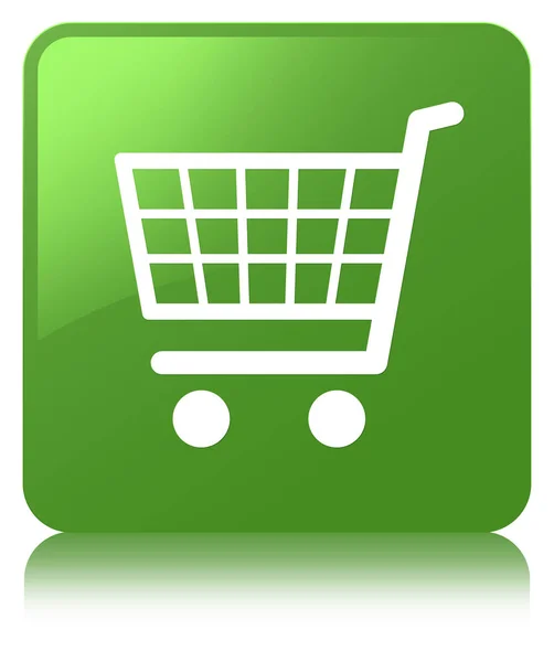 Icona e-commerce morbido pulsante quadrato verde — Foto Stock