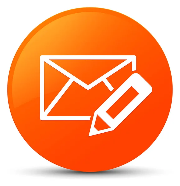 E-posta simgesi düğmesini turuncu Düzenle — Stok fotoğraf