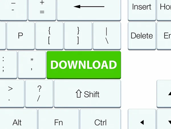 Download soft green keyboard button — Stock Photo, Image