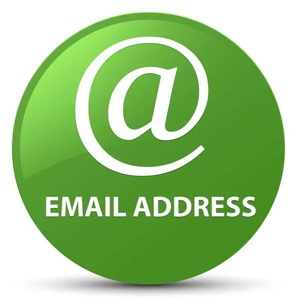 Email address soft green round button — Stock Photo, Image