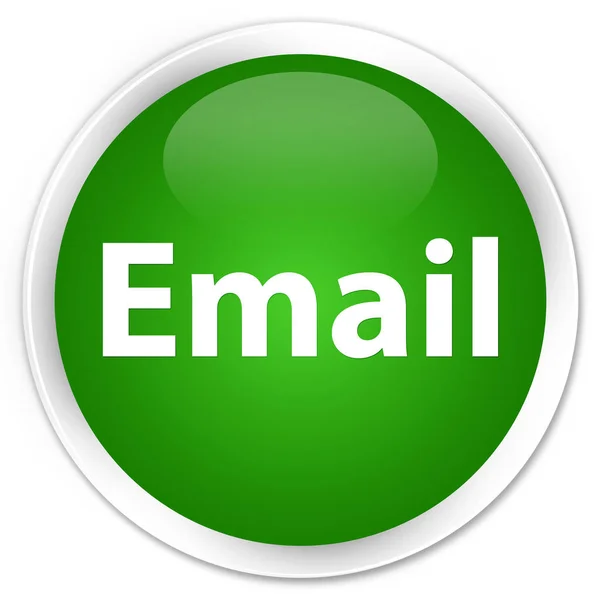 Botão redondo verde prémio Email — Fotografia de Stock