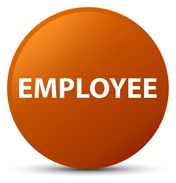 Employee brown round button — Stock Photo, Image