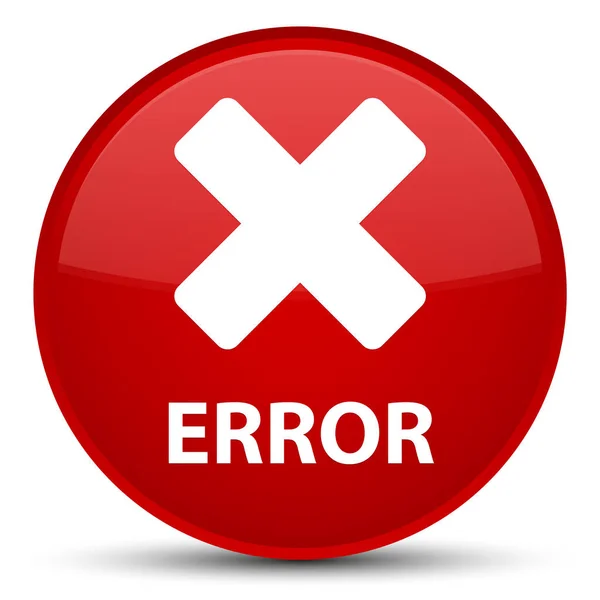 Erro (cancelar ícone) botão redondo vermelho especial — Fotografia de Stock