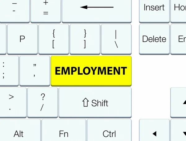 Emprego botão teclado amarelo — Fotografia de Stock