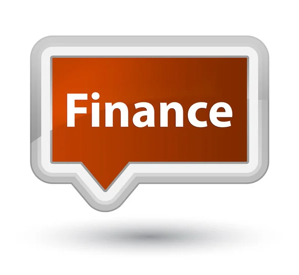 Finance prime brown banner button — Stock Photo, Image