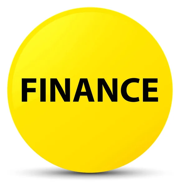 Finanční žluté kulaté tlačítko — Stock fotografie