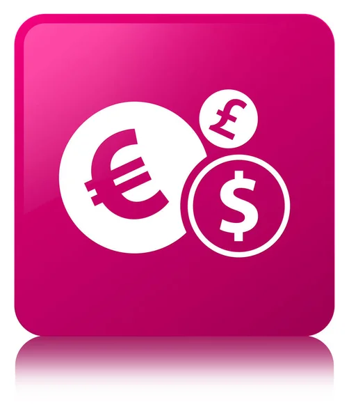 Finanzas icono rosa botón cuadrado —  Fotos de Stock