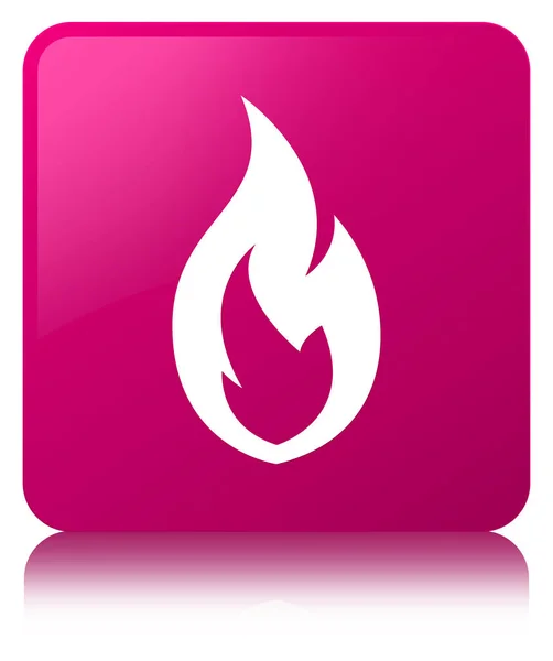 Розовая кнопка значка огня — стоковое фото