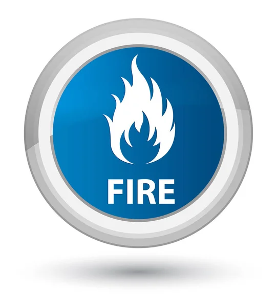 Fire prime blue round button — Stock Photo, Image