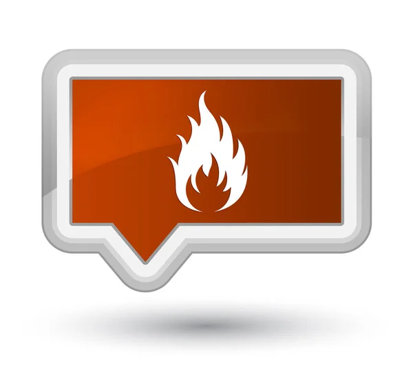 Fire icon prime brown banner button