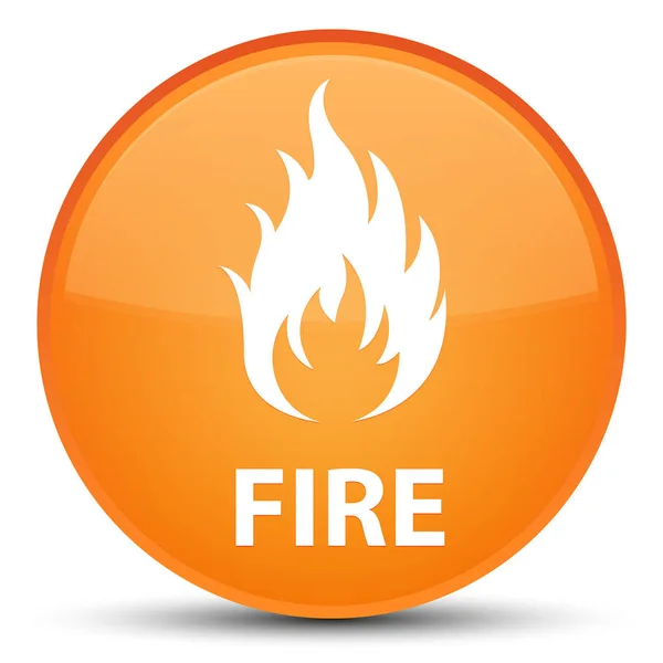 Požární speciální oranžové kulaté tlačítko — Stock fotografie