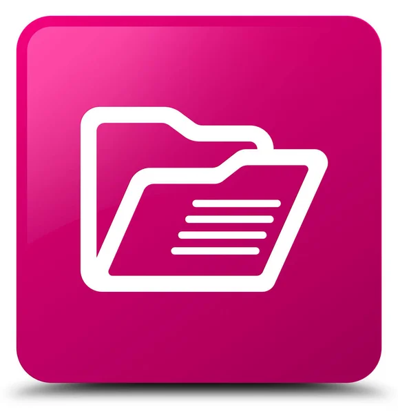 Cartella icona rosa pulsante quadrato — Foto Stock