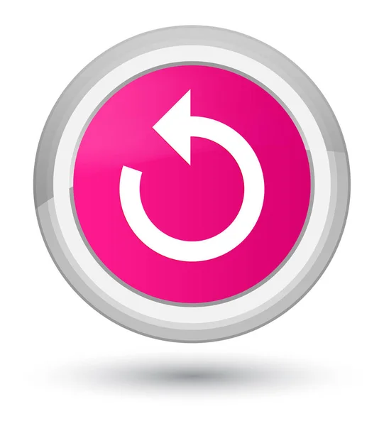 刷新箭头图标总理粉红色圆形按钮 — 图库照片#