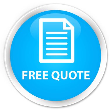 Ücretsiz fiyat teklifi (sayfa simgesi) sigorta primi camgöbeği mavi yuvarlak düğmesi