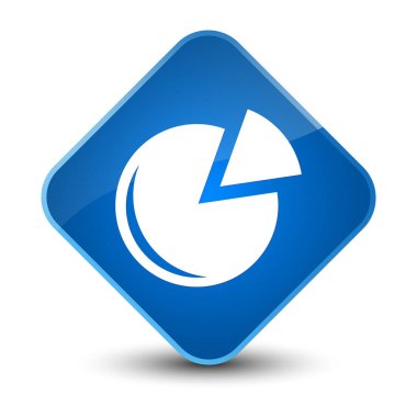 Grafik simge zarif mavi elmas düğmesini