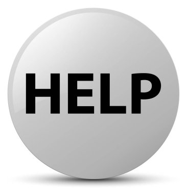 Yardım beyaz yuvarlak düğmesi