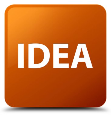 Fikir kahverengi kare düğme