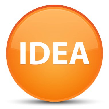 Fikir özel turuncu yuvarlak düğmesine