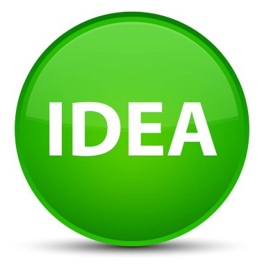 Fikir özel yeşil yuvarlak düğmesi