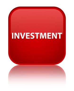 Yatırım özel kırmızı kare düğme