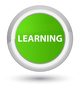 Öğrenme asal yumuşak yeşil yuvarlak düğmesi