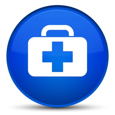 İlk yardım çantası simgesini özel mavi yuvarlak düğmesi