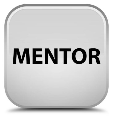 Akıl hocası özel beyaz kare düğme