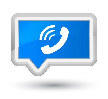 Telefon zil simgesini Ana camgöbeği mavi bayrak düğmesini