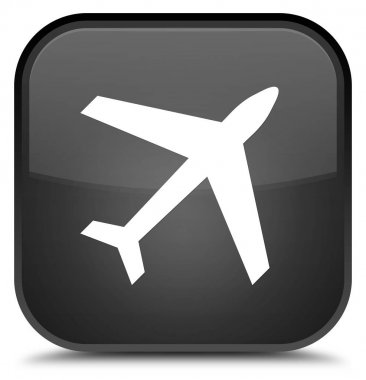 Uçak kutsal kişilerin resmi özel siyah kare düğme