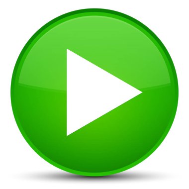 Yürüt simgesi özel yeşil yuvarlak düğmesi