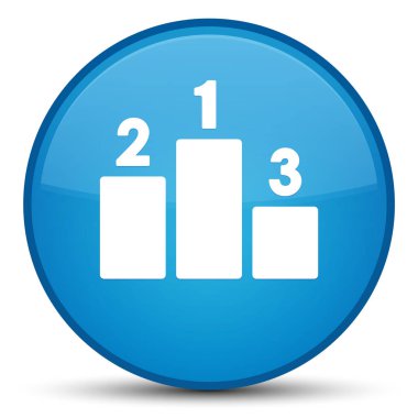 Podyum simgesini özel mavi mavi yuvarlak düğmesi