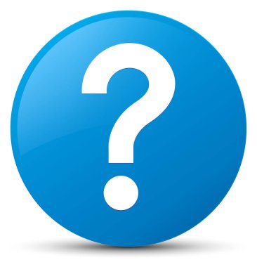 Soru işareti simgesi mavi mavi yuvarlak düğmesi