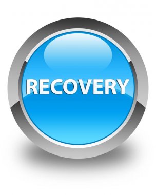 Kurtarma parlak mavi mavi yuvarlak düğmesi