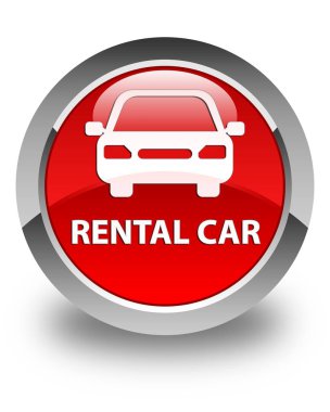 Kiralık Araba parlak kırmızı yuvarlak düğmesi