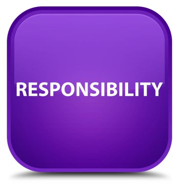 Sorumluluk özel mor kare düğme