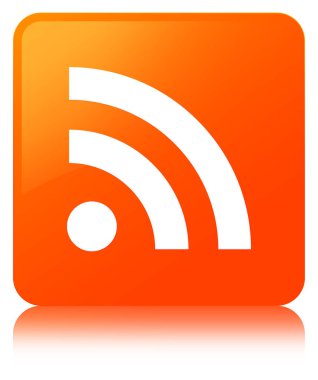 RSS simgesi turuncu kare düğme