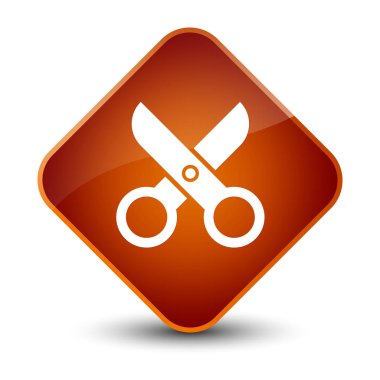 Makas kutsal kişilerin resmi zarif kahverengi elmas düğme