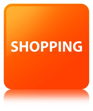 Alışveriş turuncu kare düğme
