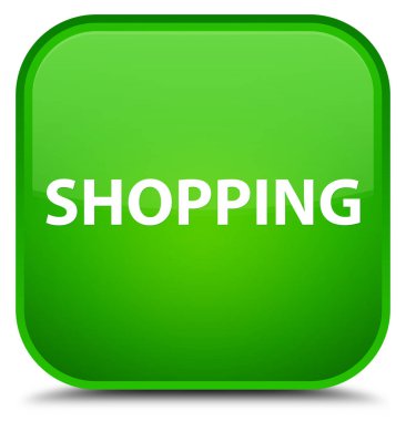 Özel yeşil kare düğme alışveriş