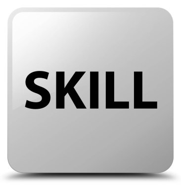 Beceri beyaz kare düğme