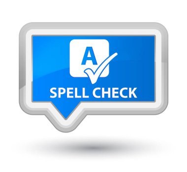 Yazım denetimi ana camgöbeği mavi bayrak düğmesini