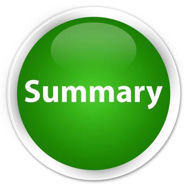 Summary premium green round button clipart