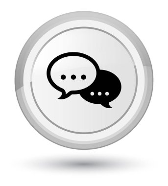 Kabarcık simgesi Başbakan düğmenin beyaz konuşmak