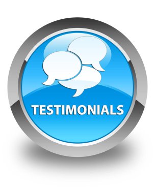 Görüşler (yorum simgesi) parlak mavi mavi yuvarlak düğmesi