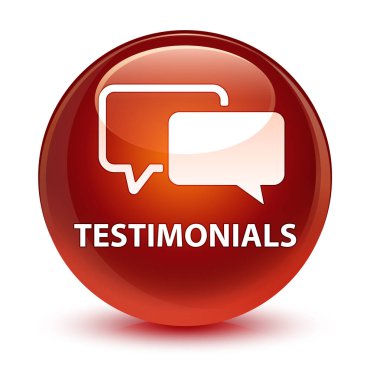 Referansları camsı kahverengi yuvarlak düğmesi