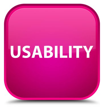 Kullanılabilirlik özel pembe kare düğme