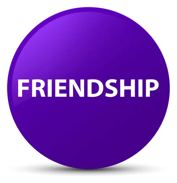 Barátság lila kerek gomb — Stock Fotó