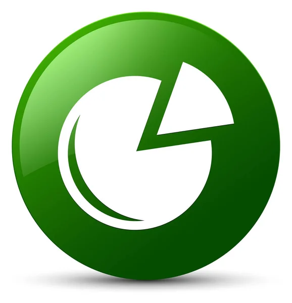 Кнопка піктограми графіка зеленого кола — стокове фото