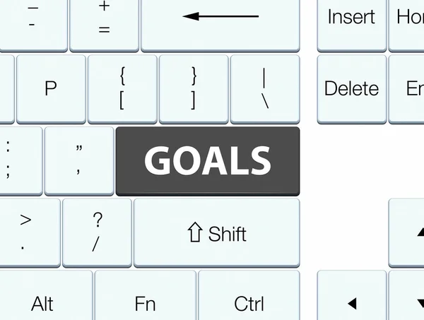 Goals black keyboard button — Stock Photo, Image